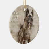 Belgische Malinois - Mechelaar - Maligator Keramisch Ornament (Rechts)