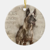 Belgische Malinois - Mechelaar - Maligator Keramisch Ornament (Voorkant)