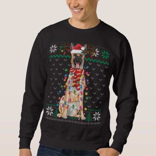 Belgische Malinois met kerst Ugly Sweater Funny Do (Voorkant)
