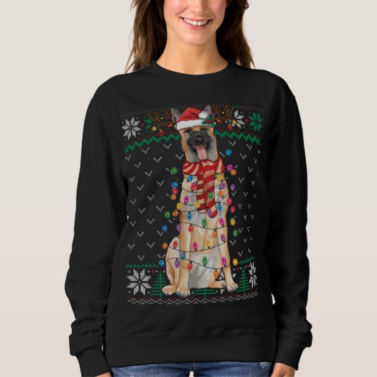 Belgische Malinois met kerst Ugly Sweater Funny Do (Voorkant)