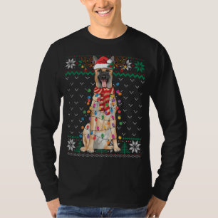 Belgische Malinois met kerst Ugly Sweater Funny Do T-shirt