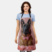 Belgische Malinois met Rozen - Valentijnsdag Schort (Gedragen)