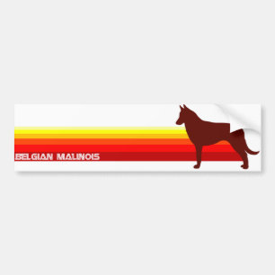 Belgische malinois met Stripes Bumpersticker