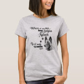 Belgische Malinois moderne kunst schattige hondenr T-shirt (Voorkant)