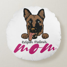 Belgische Malinois Moeder Rond Kussen