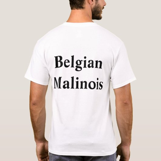 Belgische Malinois naam T-shirt (Achterkant)