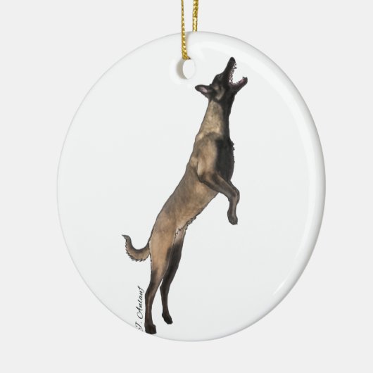Belgische Malinois Ornament (Links)