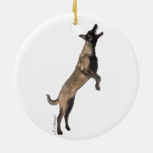 Belgische Malinois Ornament (Achterkant)