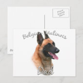 Belgische Malinois Pap 2 Briefkaart (Voorkant / Achterkant)