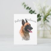 Belgische Malinois Pap 2 Briefkaart (Staand voorkant)