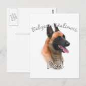 Belgische Malinois Pap 2 Briefkaart (Voorkant / Achterkant)