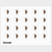 Belgische Malinois Pap 2 Ronde Sticker (Vel)