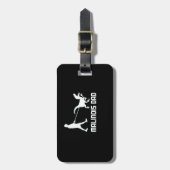 Belgische Malinois Pap Dinosaurus Grappig Gift Naa Bagagelabel (Voorkant verticaal)