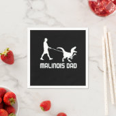 Belgische Malinois Pap Dinosaurus Grappig Gift Naa Servet (Insitu)