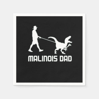 Belgische Malinois Pap Dinosaurus Grappig Gift Naa Servet