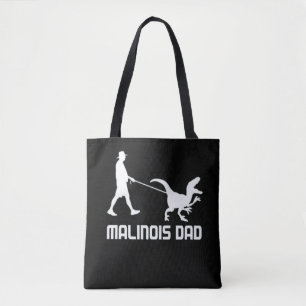 Belgische Malinois Pap Dinosaurus Grappig Gift Naa Tote Bag
