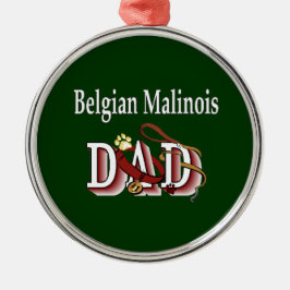Belgische Malinois papa Metalen Ornament