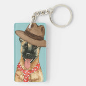 Belgische Malinois papa Sleutelhanger (achterkant)