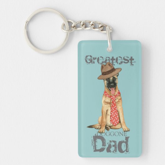 Belgische Malinois papa Sleutelhanger (Voorkant)
