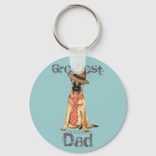 Belgische Malinois papa Sleutelhanger (Voorkant)