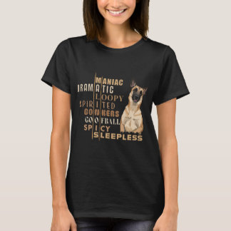 Belgische Malinois Personaliteit Woord Puzzle T-Sh T-shirt