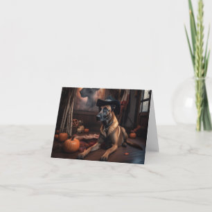 Belgische Malinois Pompoenen Halloween Griezelen Kaart
