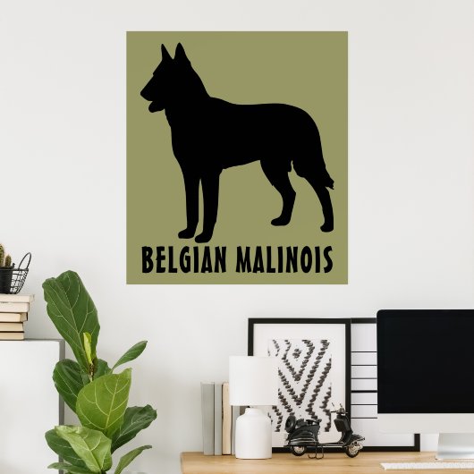 Belgische Malinois Poster (Thuiskantoor)