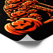 Belgische Malinois Pumpkin Jack O Lantern Hallowee Poster (Hoek)