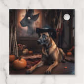 Belgische Malinois Pumpkins Halloween Scary Bedankjes Labels (Achterkant)