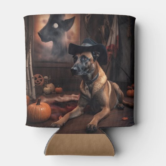 Belgische Malinois Pumpkins Halloween Scary Blikjeskoeler (Achterkant)