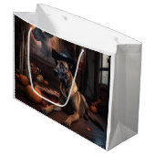 Belgische Malinois Pumpkins Halloween Scary Groot Cadeauzakje (Voorkant Gekanteld)