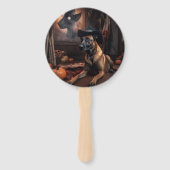 Belgische Malinois Pumpkins Halloween Scary Handwaaier (Voorkant)
