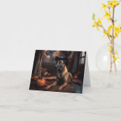 Belgische Malinois Pumpkins Halloween Scary Kaart (Gele Bloem)