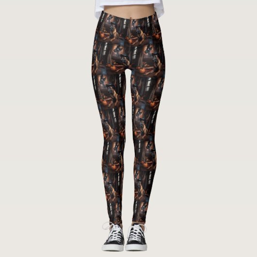 Belgische Malinois Pumpkins Halloween Scary Leggings (Voorkant)