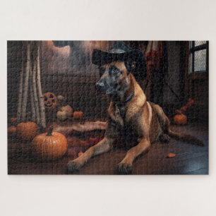 Belgische Malinois Pumpkins Halloween Scary Legpuzzel