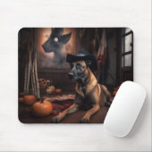 Belgische Malinois Pumpkins Halloween Scary Muismat (Met muis)