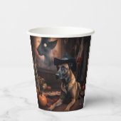 Belgische Malinois Pumpkins Halloween Scary Papieren Bekers (Achterkant)