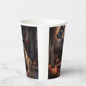 Belgische Malinois Pumpkins Halloween Scary Papieren Bekers (Rechts)