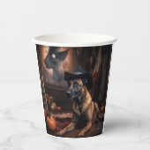 Belgische Malinois Pumpkins Halloween Scary Papieren Bekers (Voorkant)