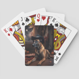 Belgische Malinois Pumpkins Halloween Scary Pokerkaarten