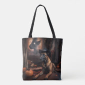 Belgische Malinois Pumpkins Halloween Scary Tote Bag (Achterkant)