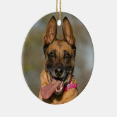 Belgische Malinois Puppy Dog Keramisch Ornament (Rechts)
