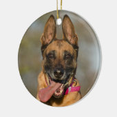 Belgische Malinois Puppy Dog Keramisch Ornament (Links)