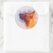 Belgische Malinois Puppy Painting - Mechelaar Ronde Sticker (Tas)