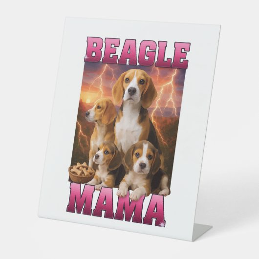 Belgische Malinois Reclamebord Met Voetstuk (Voorkant)