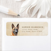 Belgische Malinois Retouradreslabels Etiket (Insitu)