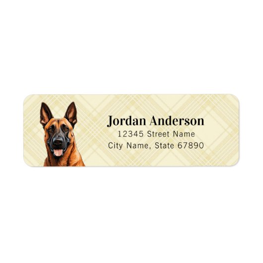 Belgische Malinois Retouradreslabels Etiket (Voorkant)