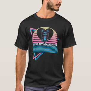 Belgische Malinois Retro Ik Hou Van Mijn Maligator T-shirt