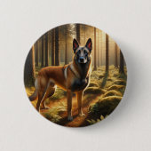 Belgische Malinois Ronde Button 5,7 Cm (Voorkant)