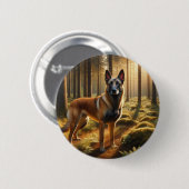 Belgische Malinois Ronde Button 5,7 Cm (Voorkant /achterkant)